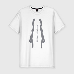 Мужская slim-футболка I like diving