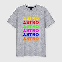 Мужская slim-футболка Astro color logo