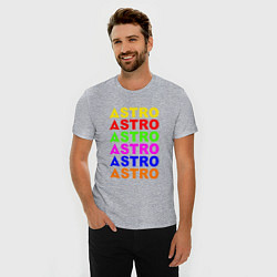 Футболка slim-fit Astro color logo, цвет: меланж — фото 2