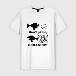 Футболка slim-fit Dont panic organise, цвет: белый
