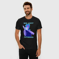 Футболка slim-fit Dottore, Be not Afraid, цвет: черный — фото 2