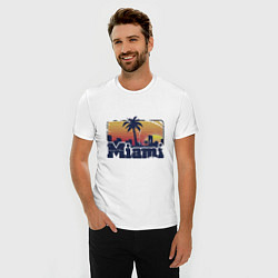 Футболка slim-fit Beach of Miami, цвет: белый — фото 2