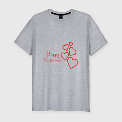 Мужская slim-футболка День всех влюблённых