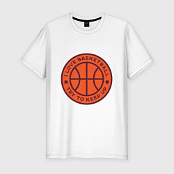 Мужская slim-футболка Love basketball