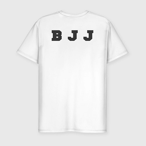 Мужская slim-футболка Акула bjj / Белый – фото 2