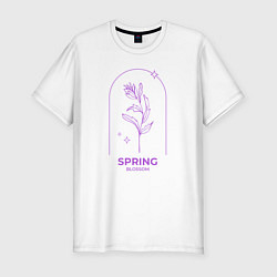 Мужская slim-футболка Spring Blossom Весеннее Цветение