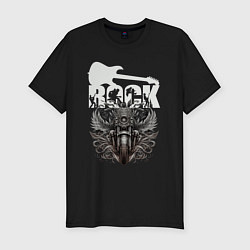 Футболка slim-fit Rocknroll жив, цвет: черный