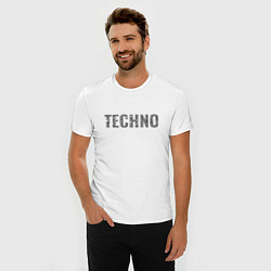 Футболка slim-fit Techno надпись плиткой, цвет: белый — фото 2