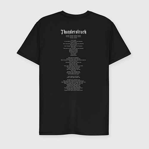 Мужская slim-футболка ACDC Thunderstruck / Черный – фото 2