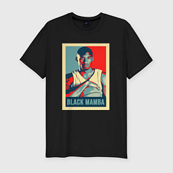Мужская slim-футболка Black mamba poster