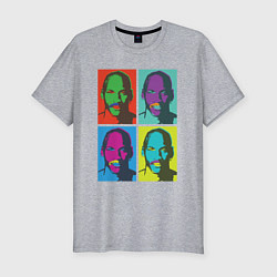Мужская slim-футболка Майкл Джордан в стиле Уорхола 2на2