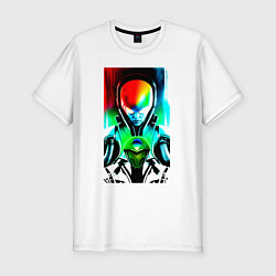 Мужская slim-футболка Alien - sketch - neural network