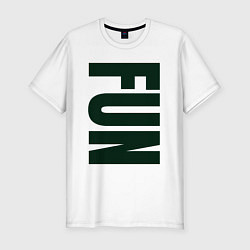 Мужская slim-футболка Fun: большие перевернутые буквы