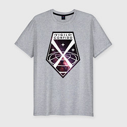 Футболка slim-fit Vigilo confido space, цвет: меланж
