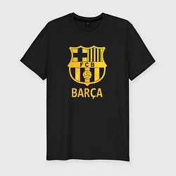 Мужская slim-футболка Барселона золотой