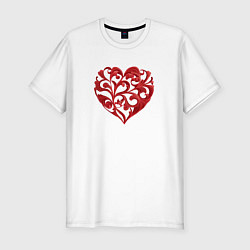 Мужская slim-футболка Twisted heart