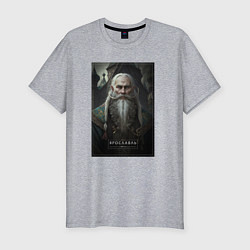 Мужская slim-футболка Ярославль - персонаж