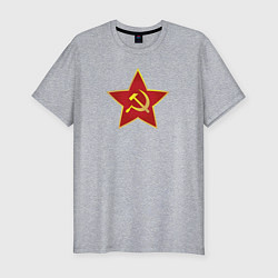 Футболка slim-fit СССР звезда, цвет: меланж