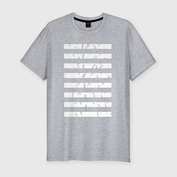Футболка slim-fit Пешеходная зебра минимализм, цвет: меланж