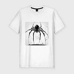 Мужская slim-футболка Чёрный паук, Редан