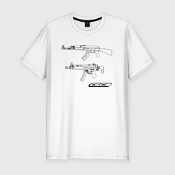 Мужская slim-футболка CS white g by Boostuff