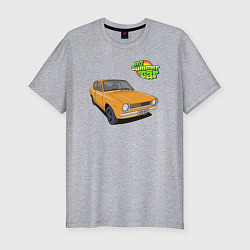 Мужская slim-футболка My summer car yellow