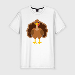 Мужская slim-футболка Turkey bird