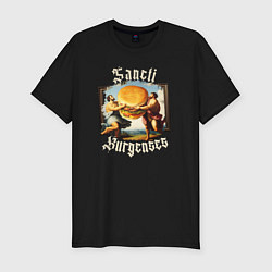 Мужская slim-футболка Античный бургер