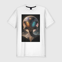 Мужская slim-футболка Космос: путешественник с далеких планет