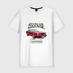 Футболка slim-fit Маслкар Ford Mustang, цвет: белый