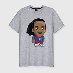 Мужская slim-футболка Ronaldinho Barcelona