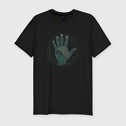 Футболка slim-fit Hand- skull, цвет: черный