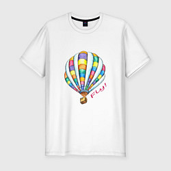 Мужская slim-футболка Яркий воздушный шар