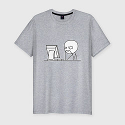 Мужская slim-футболка Мемный программист