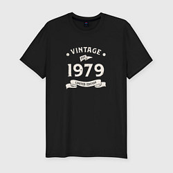 Футболка slim-fit Винтаж 1979 ограниченный выпуск, цвет: черный