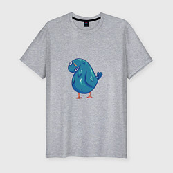 Мужская slim-футболка Инакомыслящий голубь