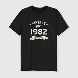Мужская slim-футболка Винтаж 1982 ограниченный выпуск