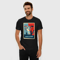 Футболка slim-fit Meow obey, цвет: черный — фото 2