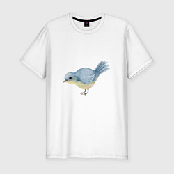 Мужская slim-футболка Синяя птица