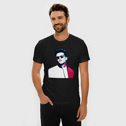 Футболка slim-fit Бруно Марс, цвет: черный — фото 2