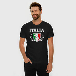 Футболка slim-fit Italy map, цвет: черный — фото 2