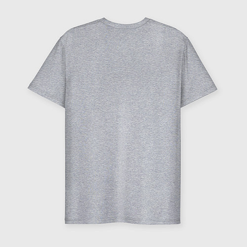 Мужская slim-футболка Ванпанчмен - Сайтама / Меланж – фото 2