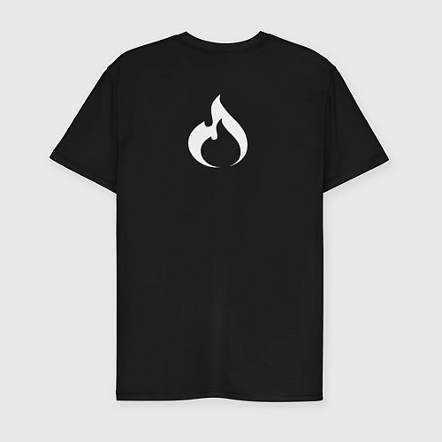 Мужская slim-футболка Burn / Черный – фото 2