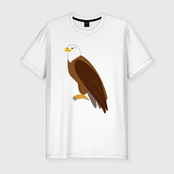 Мужская slim-футболка Красивый орёл