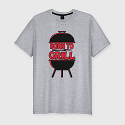 Мужская slim-футболка Born to grill