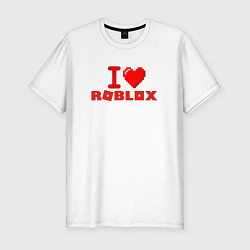 Футболка slim-fit I love Roblox, цвет: белый