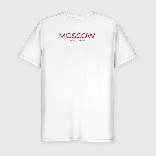 Мужская slim-футболка Москва Герб - Я патриот / Белый – фото 2