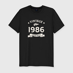 Футболка slim-fit Винтаж 1986 ограниченный выпуск, цвет: черный