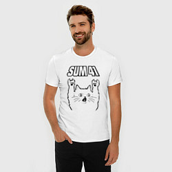 Футболка slim-fit Sum41 - rock cat, цвет: белый — фото 2