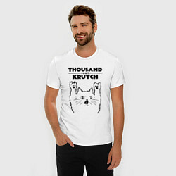 Футболка slim-fit Thousand Foot Krutch - rock cat, цвет: белый — фото 2